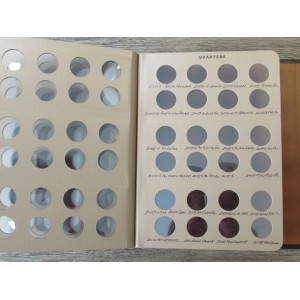 Dansco coin album for Quarters - with labeled 1999-2009 pages for state quarters