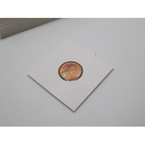 Cent size Self-Adhesive cardboard paper coin flips for storage and organizing - pack of 25 / 50 / 100 / 200