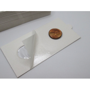Cent size Self-Adhesive cardboard paper coin flips for storage and organizing - pack of 25 / 50 / 100 / 200