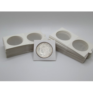 Large dollar size Self-Adhesive cardboard paper coin flips for storage and organizing - pack of 25 / 50 / 100 / 200