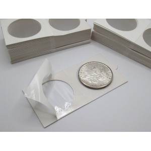 Large dollar size Self-Adhesive cardboard paper coin flips for storage and organizing - pack of 25 / 50 / 100 / 200