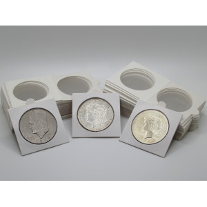 Large dollar size Self-Adhesive cardboard paper coin flips for storage and organizing - pack of 25 / 50 / 100 / 200