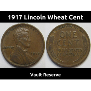 1917 Lincoln Wheat Cent - high grade earlier date American wheat penny
