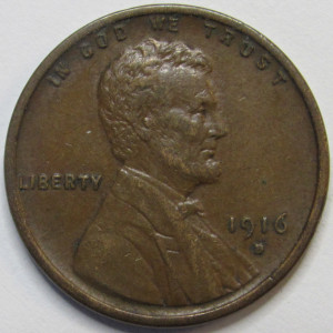 1916 D Lincoln Wheat Cent - antique high grade Denver mintmark wheat penny