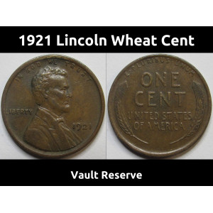 1921 Lincoln Wheat Cent - high grade twenties American wheat penny