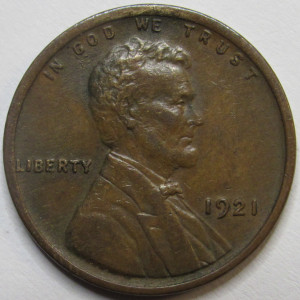1921 Lincoln Wheat Cent - high grade twenties American wheat penny