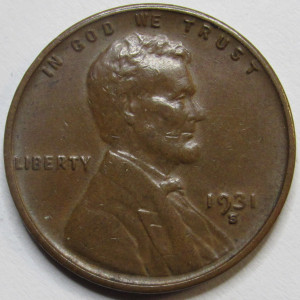 1931 S Lincoln Wheat Cent - high grade key date San Francisco wheat penny