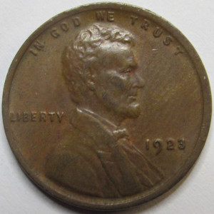 1923 Lincoln Wheat Cent - antique higher grade American wheat penny