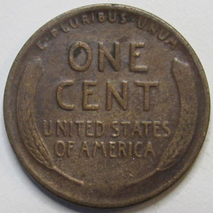 1917 D Lincoln Wheat Cent - antique Denver mintmark wheat penny coin