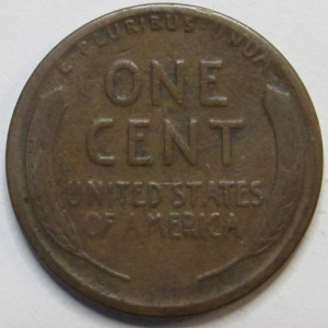 1914 S Lincoln Wheat Cent - antique San Francisco mintmark wheat penny