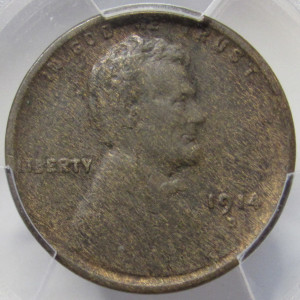 1914 D Lincoln Wheat Cent - PCGS Graded VF Details - scarce key date coin