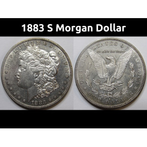 1883 S Morgan Dollar - antique better date San Francisco mintmark silver dollar
