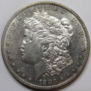 1883 S Morgan Dollar - antique better date San Francisco mintmark silver dollar
