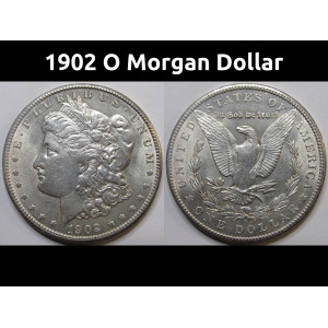 1902 O Morgan Dollar - antique better date New Orleans mintmark coin