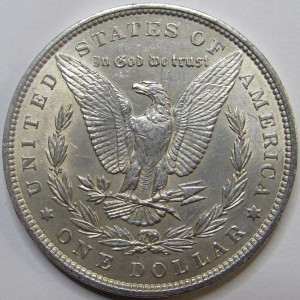 1896 Morgan Dollar - antique uncirculated American silver dollar coin