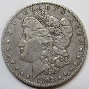 1892 O Morgan Dollar - antique better date New Orleans mintmark coin