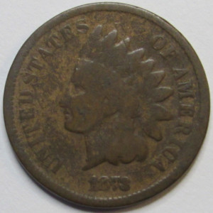 1873 Indian Head Cent - Close 3 - scarce date Indian head penny