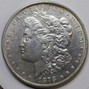1878 Morgan Dollar - 7 over 8 TF Strong - better variety American silver dollar