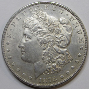 1878 Morgan Dollar - 2nd Reverse - first year of issue uncirculated silver dollar coin