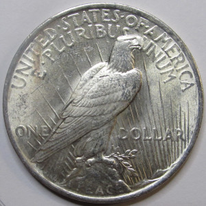 1923 Peace Dollar - beautiful uncirculated antique American silver dollar