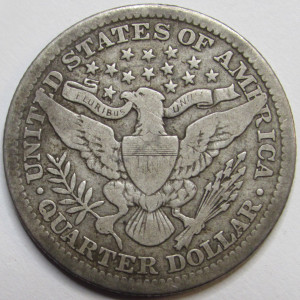 1916 Barber Quarter - antique final year of issue better conditional silver quarter