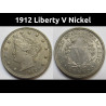 1912 Liberty V Nickel - antique uncirculated American V nickel