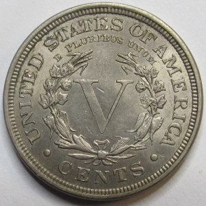 1912 Liberty V Nickel - antique uncirculated American V nickel