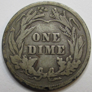 1902 Barber Dime - better condition antique American silver dime