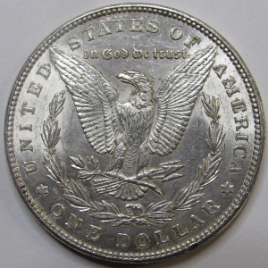 1886 Morgan Dollar - antique fully detailed American silver dollar