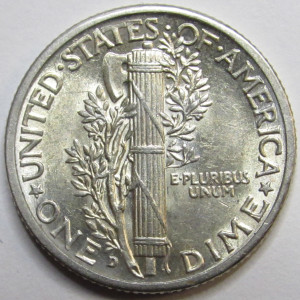 1938 D Mercury Dime - better date Denver mintmark American silver dime