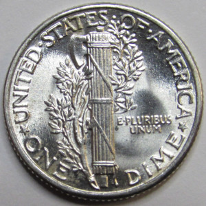1939 Mercury Dime - antique thirties uncirculated silver dime