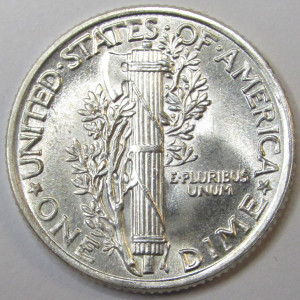 1941 Mercury Dime - antique American silver dime coin