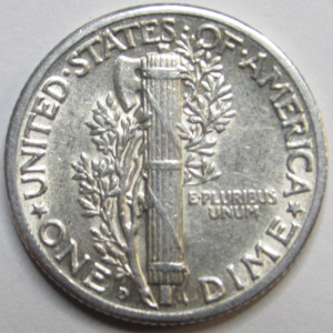 1941 D Mercury Dime - antique Denver mintmark American silver dime