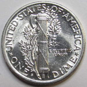 1941 S Mercury Dime - antique San Francisco mintmark silver dime