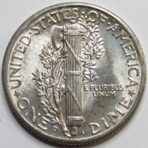 1942 D Mercury Dime - antique Denver mintmark American silver dime