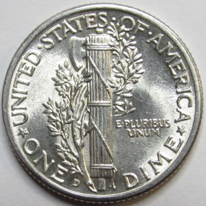 1943 D Mercury Dime - antique Denver mintmark silver American dime