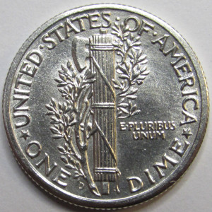 1944 D Mercury Dime - antique Denver mintmark silver dime