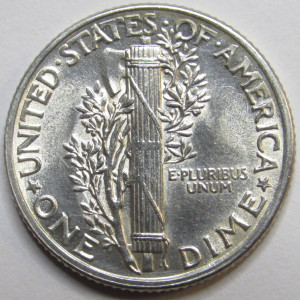 1945 Mercury Dime - antique WW2 era silver dime coin