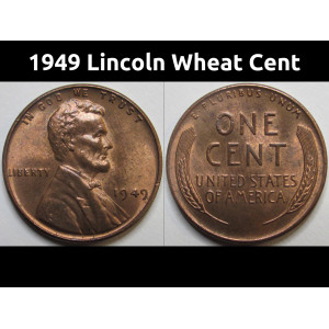 1949 Lincoln Wheat Cent - antique American wheat penny coin