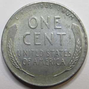 1943 Lincoln Wheat Cent - antique American steel penny
