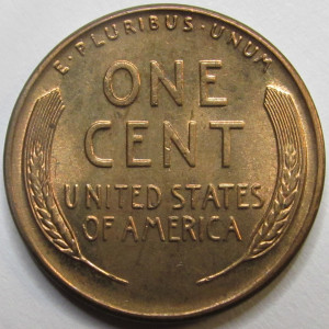 1955 Lincoln Wheat Cent - antique fifties wheat penny