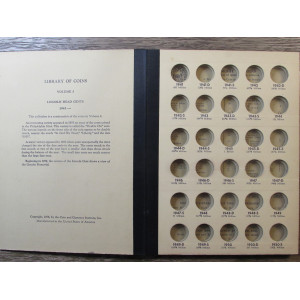 Library of Coins album for Lincoln Cents - Part 2 - 1941 onwards - vintage supply