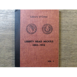 Library of Coins album for Liberty V Nickels - 1883 - 1912 - vintage supply