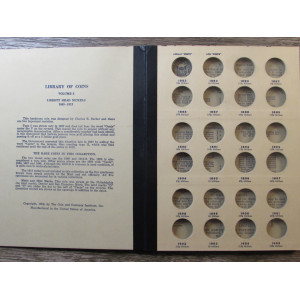 Library of Coins album for Liberty V Nickels - 1883 - 1912 - vintage supply