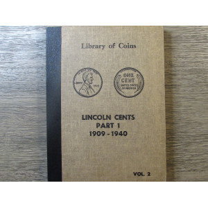 Library of Coins album for Lincoln Cents - 1909-1940 - vintage supply