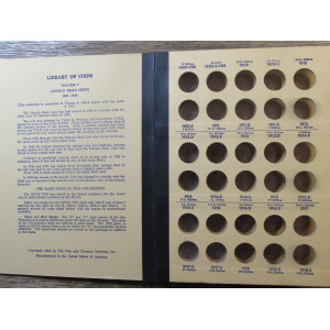 Library of Coins album for Lincoln Cents - 1909-1940 - vintage supply
