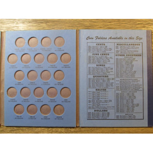 Whitman coin folder for Jefferson Nickels - 1938-1961 - vintage supply