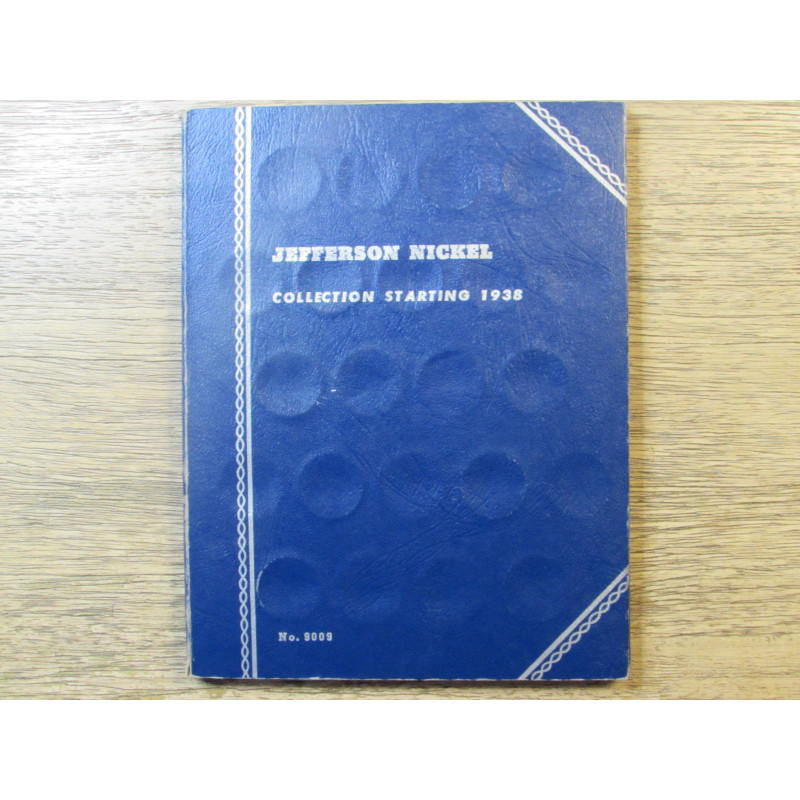 Whitman coin folder for Jefferson Nickels - early printing - 1938 onwards