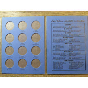 Whitman coin folder for Walking Liberty Half Dollars - 1916-1936 - vintgae supply