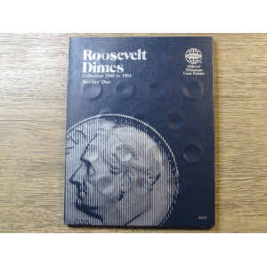 Whitman coin folder for Roosevelt Dimes - 1946-1964 - vintage supply